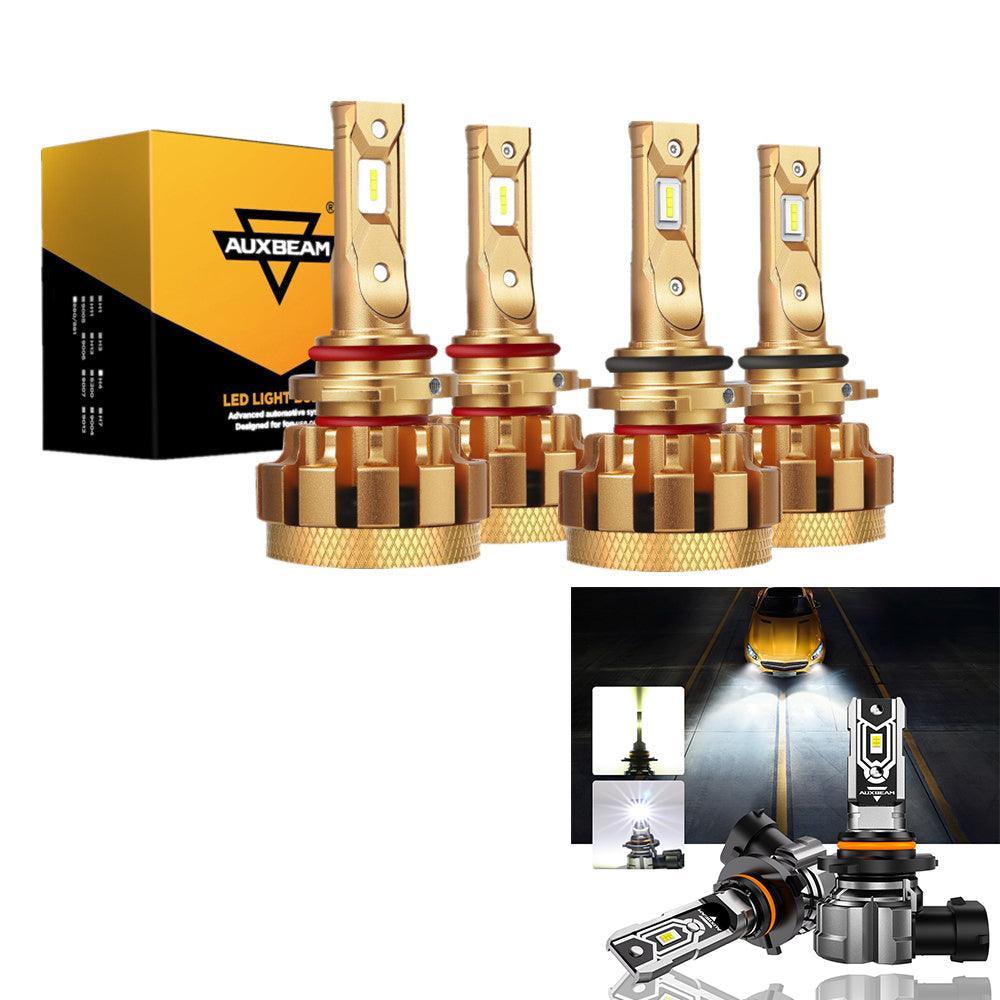 For 2003-2006 Chevy Silverado 2500 HD 9005+9006 F-16 Plus Series Automotive Grade 28000LM Built-in Canbus LED Light Bulbs High Low Beam Bundle