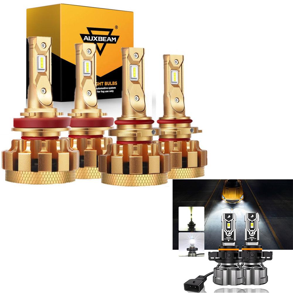For 2007-2014 GMC Sierra 3500 HD F-16 Plus Series Built-in Canbus Automotive Grade 14000LM LED Light Bulbs High Low Beam Bundle - Auxbeam  – éclairage LED auto