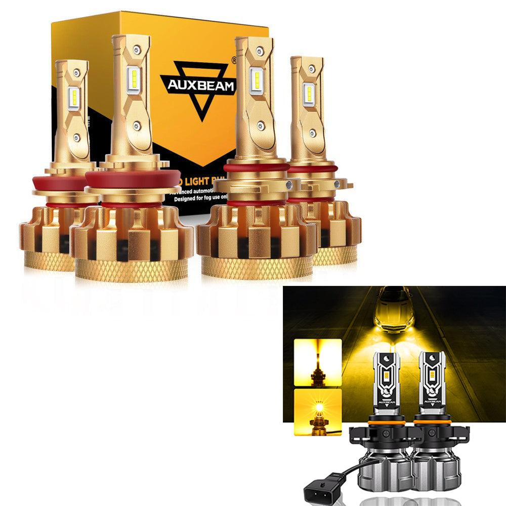 For 2007-2014 GMC Sierra 2500 HD F-16 Plus Series Built-in Canbus Automotive Grade 14000LM LED Light Bulbs High Low Beam Bundle - Auxbeam  – éclairage LED auto