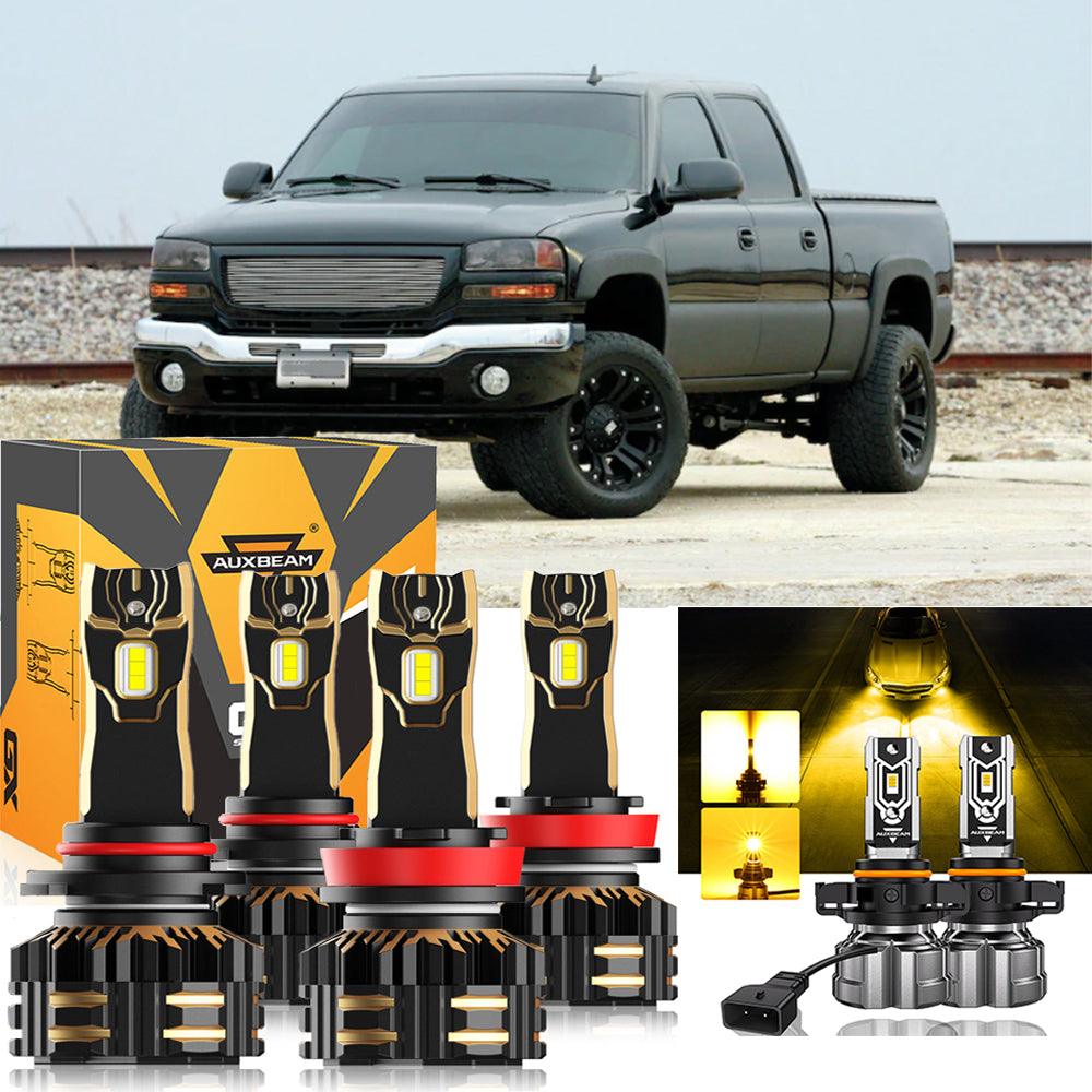 For 2007-2014 GMC Sierra 2500 HD 9005 H11 LED Headlight Bulbs Bundle - Auxbeam  – éclairage LED auto