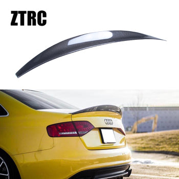 Pour AUDI A4 B8 HK Style véritable matériau en Fiber de carbone aileron arrière aile de coffre 2008-2011