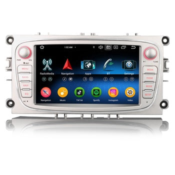 UE Erisin ES5568FS 7 "Android 14 GPS 4G sans fil CarPlay IPS SWC Auto Radio pour FORD Mondeo Focus Galaxy S-Max Lecteur Dvd de voiture