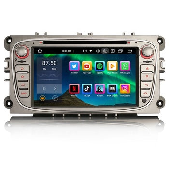 Autoradio Android 12 ES8509FS DSP DAB 4G Wireless CarPlay DVD Auto Radio pour FORD Mondeo Focus Galaxy S-Max C-Max BT 5.0