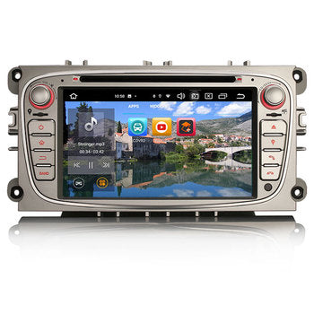 Erisin ES8509FS 7 pouces Android 12.0 IPS sans fil CarPlay 4G TPMS DAB DSP autoradio pour FORD Mondeo Focus Galaxy