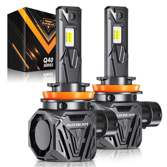 🆕Ultra-High Brightness Q40 Series 30000LM 120W LED Headlight Bulbs 6500K Cool White - Auxbeam  – éclairage LED auto