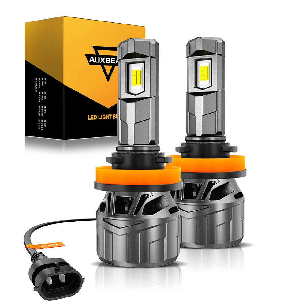 🆕H11/H9/H8 LED Headlight Bulbs 100W 22000LM F18 Series 1:1 Mini Size 6500K Cool White | 2 bulbs