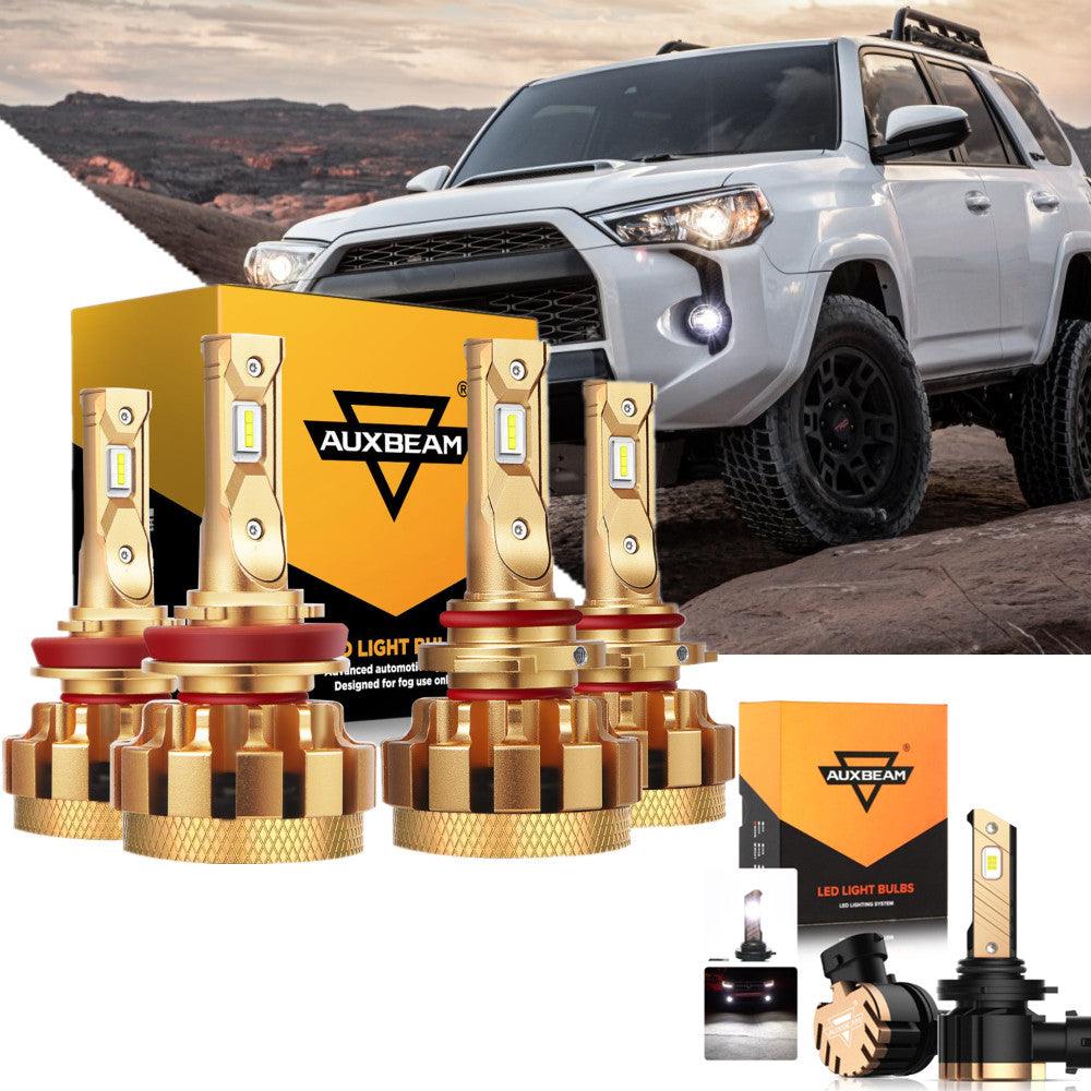For 2006-2009 Toyota 4Runner F-16 Plus Series Built-in Canbus Automotive Grade 14000LM LED Light Bulbs High Low Beam Bundle - Auxbeam  – éclairage LED auto