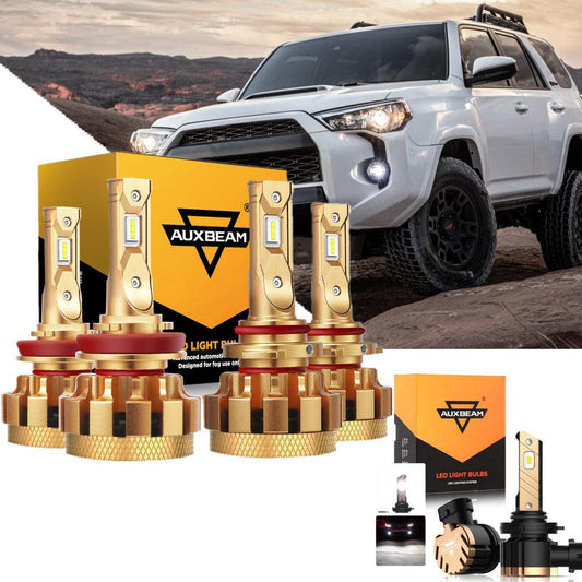 For 2006-2009 Toyota 4Runner F-16 Plus Series Built-in Canbus Automotive Grade 14000LM LED Light Bulbs High Low Beam Bundle - Auxbeam  – éclairage LED auto