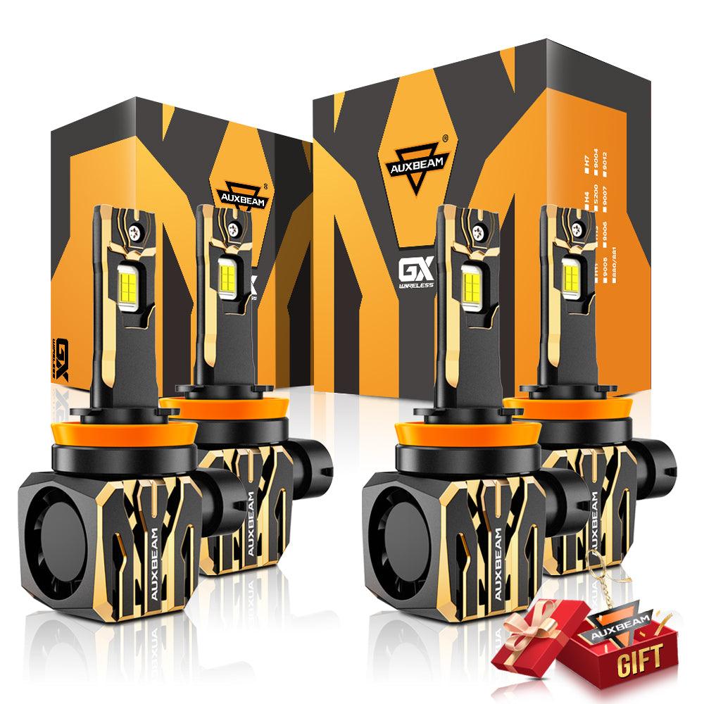 🆕H11+H11 LED Headlight Bulbs 120W 30000LM GX Plug&Play Series 6500K Cool White | 4 Bulbs