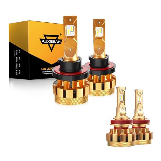 For 2008-2011 Ford Focus F-16 Plus Series Built-in Canbus Automotive Grade 14000LM LED Light Bulbs High Low Beam Bundle - Auxbeam  – éclairage LED auto