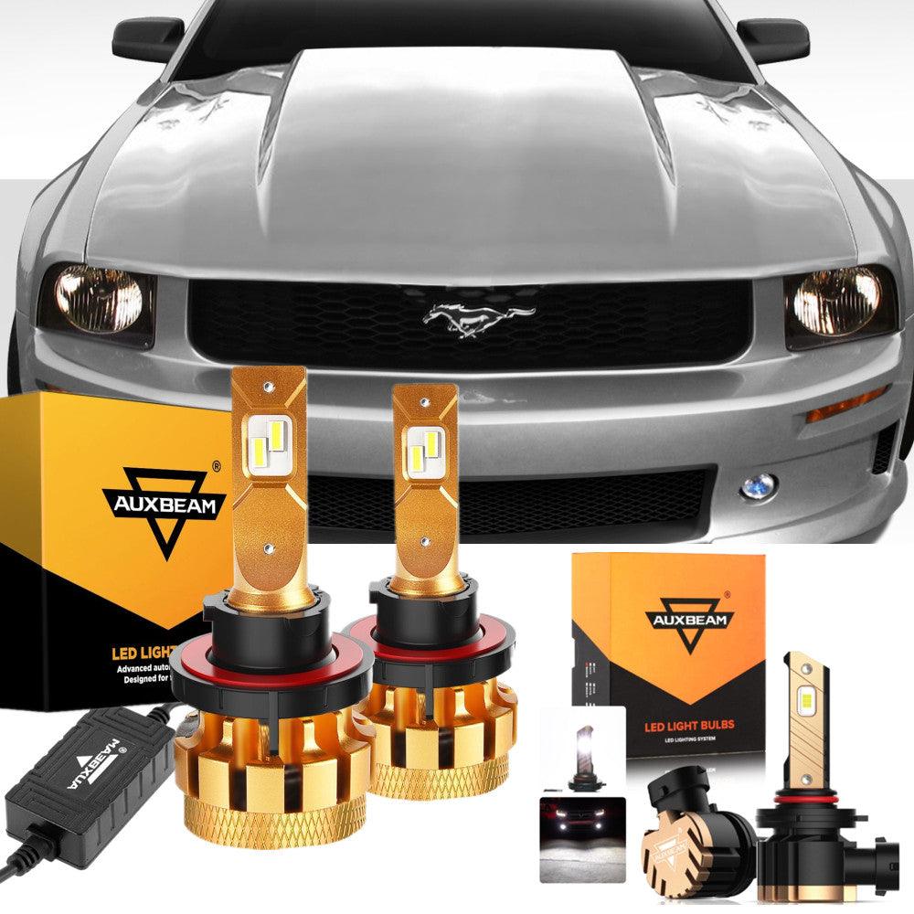 For 2005-2006 Ford Mustang(GT) F-16 Plus Series Built-in Canbus Automotive Grade 14000LM LED Light Bulbs High Low Beam Bundle - Auxbeam  – éclairage LED auto