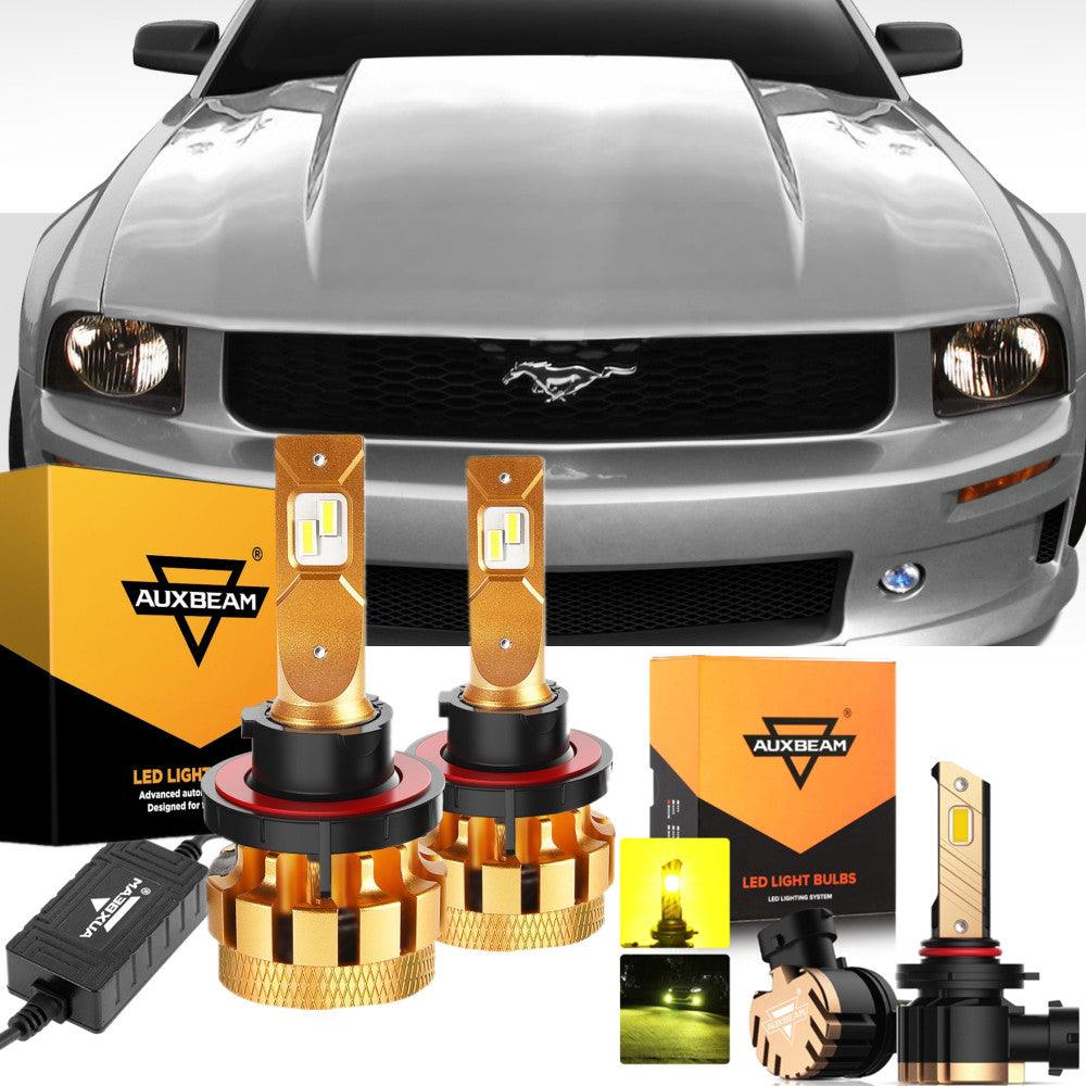 For 2005-2006 Ford Mustang(GT) F-16 Plus Series Built-in Canbus Automotive Grade 14000LM LED Light Bulbs High Low Beam Bundle - Auxbeam  – éclairage LED auto