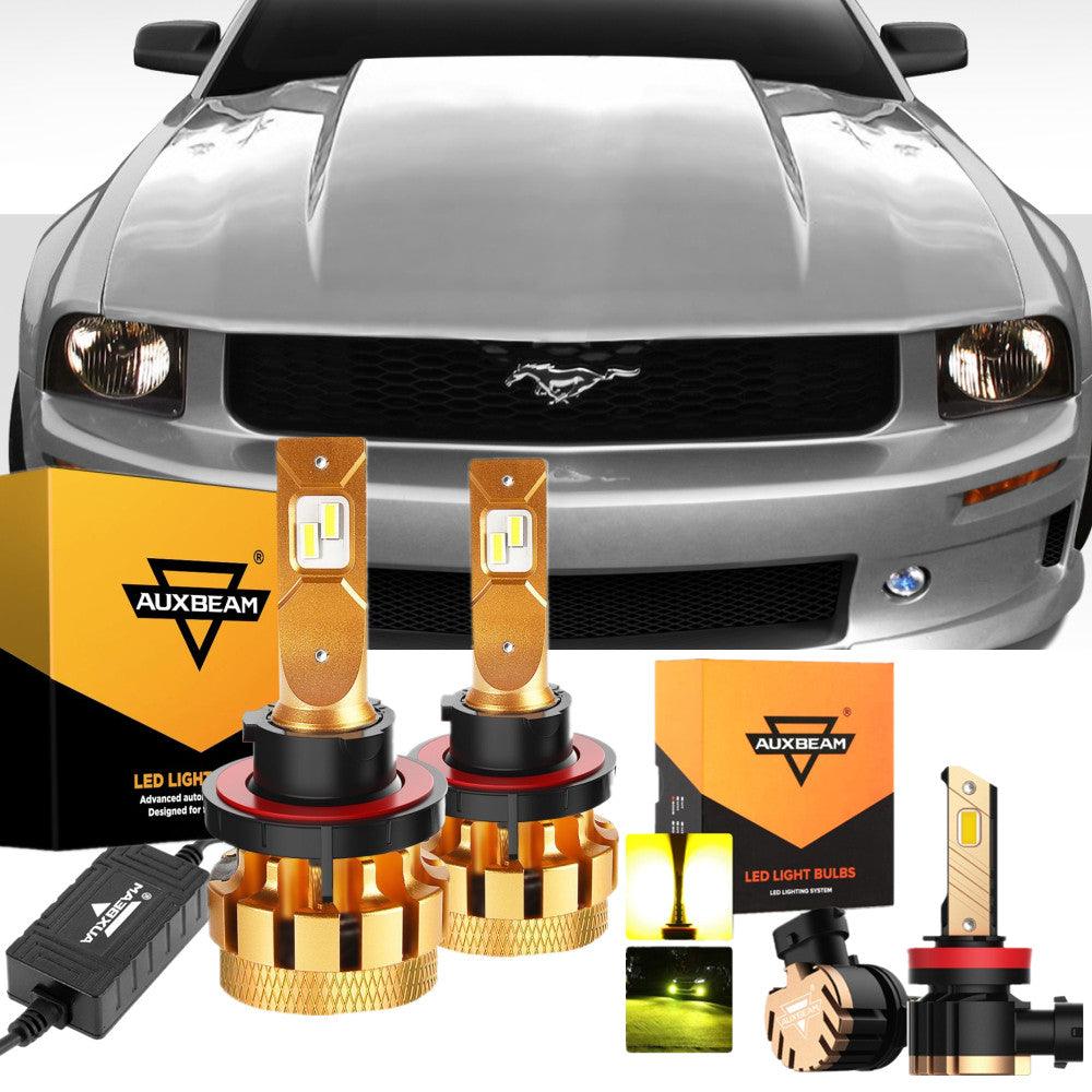 For 2005-2006 Ford Mustang (Base) F-16 Plus Series Built-in Canbus Automotive Grade 14000LM LED Light Bulbs High Low Beam Bundle - Auxbeam  – éclairage LED auto