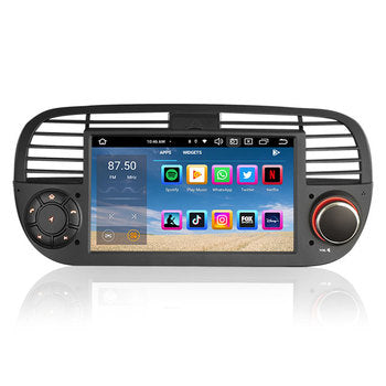 Lecteur multimédia de voiture Erisin ES8550FB IPS Android 13.0 pour Fiat 500/500C/500S 500E GPS DSP 4G sans fil CarPlay