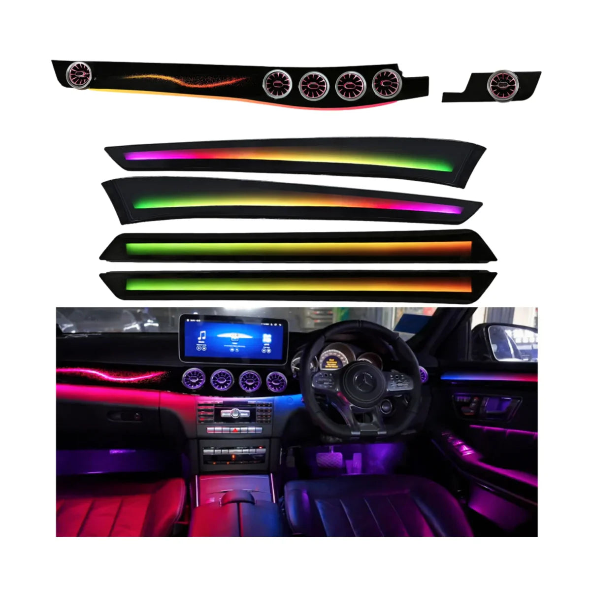 RHD High Quality Symphony Dynamic Shadow Suitable for Mercedes Benz E-Class (W212) Interior Ambient Light Right Hand Driver |