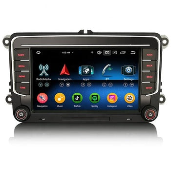 Erisin UE ES5735VN écran IPS Android 14 GPS SatNav Auto Radio pour VW Sharan Seat Skoda LTE sans fil BT5 CarPlay lecteur Dvd de voiture