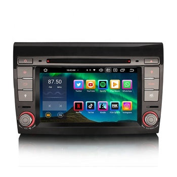 Eu Stock Erisin ES8571F 7 pouces Android 13.0 IPS 4G sans fil CarPlay BT5.1 DSP lecteur Dvd de voiture pour Fiat Bravo Gps Auto Radio