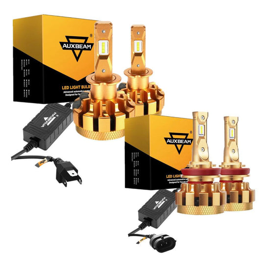 For 2015-2020 VOLKSWAGEN TRANSPORTER T6 (VAN Single HEADLAMP) LED High Low Beam F-16 Plus Series Automotive Grade 14000LM - Auxbeam  – éclairage LED auto