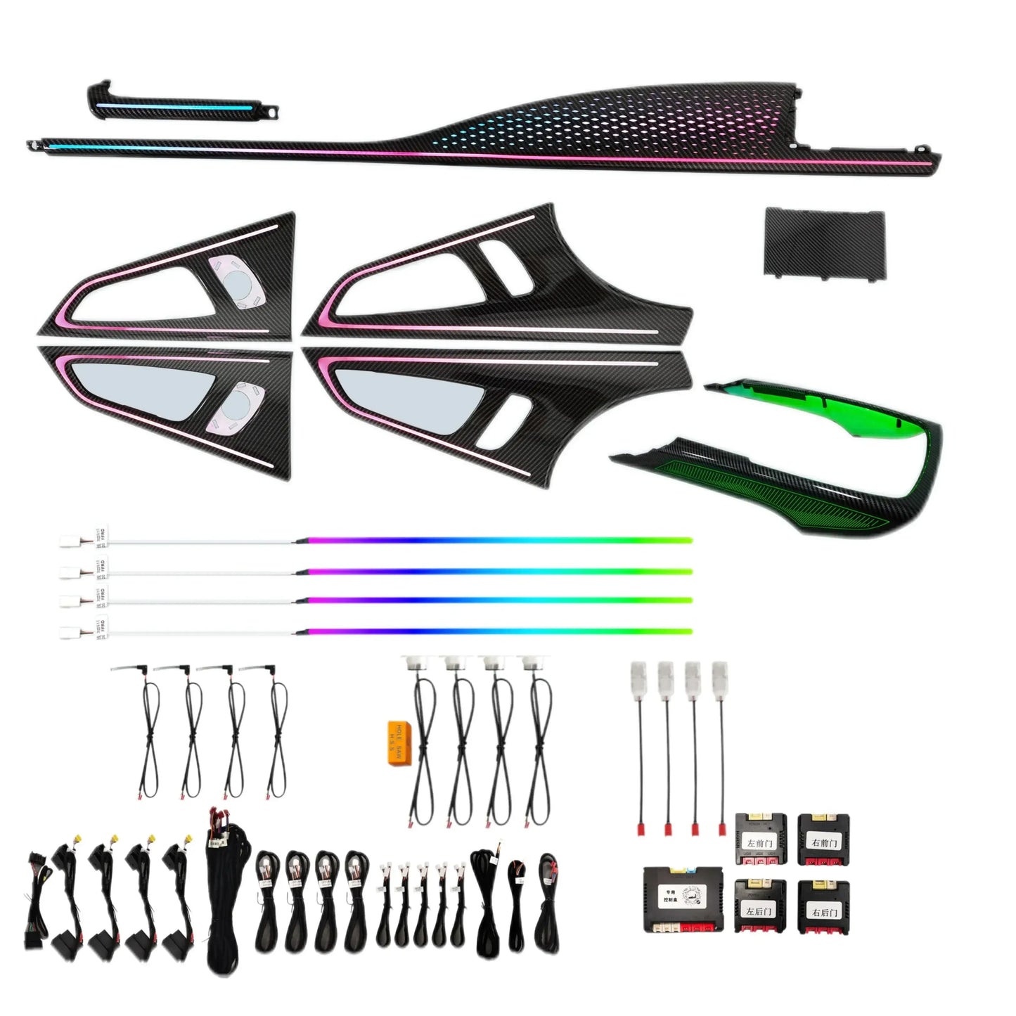 Upgrade Car LED Colorful  Atmosphere Lamp Interior Symphony Decoration Panel Kit Suitable for Audi A7 C7 Ambient Light 2011-2