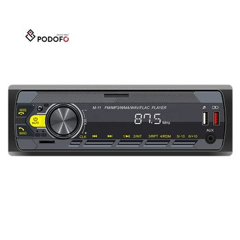 (Stock US/EU) Podofo Voiture Lecteur MP3 Voiture Radio Stéréo Para Carros Autoradio BT FM Récepteur Aux-in SD USB MP3 MMC WMA Port ISO