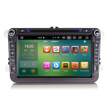 Erisin ES8515V 8 "Android 12.0 DVD stéréo de voiture pour VW Golf Passat Polo Bora Seat Peugeot 307 DSP CarPlay