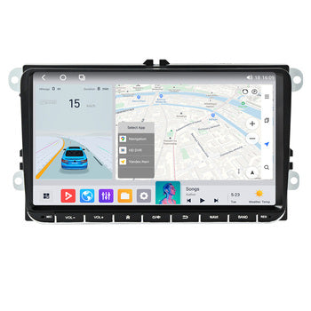 MEKEDE EU Stock en France Lecteur Dvd de voiture Écran d'autoradio pour VW avec bouton Android AUTO 2 + 32G 4 + 64G