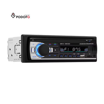 (Stock US/EU) Podofo voiture lecteur MP3 2 USB Autoradio 1Din autoradio BT FM Aux in récepteur SD MMC WMA 2.1A JSD-530 de charge rapide