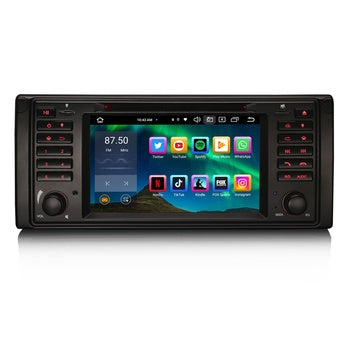 Lecteur Dvd de voiture GPS pour BMW Série 5 E39 M5, Erisin ES8539B, 7 pouces, Android 13.0, 4G, CarPlay sans fil, TPMS, DAB, DSP
