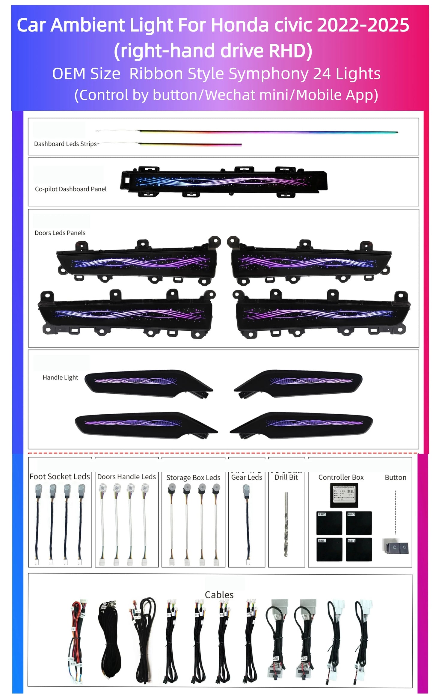 Kit LED intérieur RGB | Forza-Paris.fr