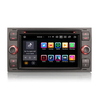 EU ES8566FG 7 pouces IPS DSP Android 14 voiture pour lecteur DVD GPS DVR USB pour Ford Fiesta Fusion Kuga Transit Galaxy CarPlay