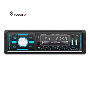 Podofo 1 Din Autoradio Lecteur MP3 Stéréo Autoradio BT Audio Musique Stéréo 12V FM AM RDS DAB + USB SD AUX-IN