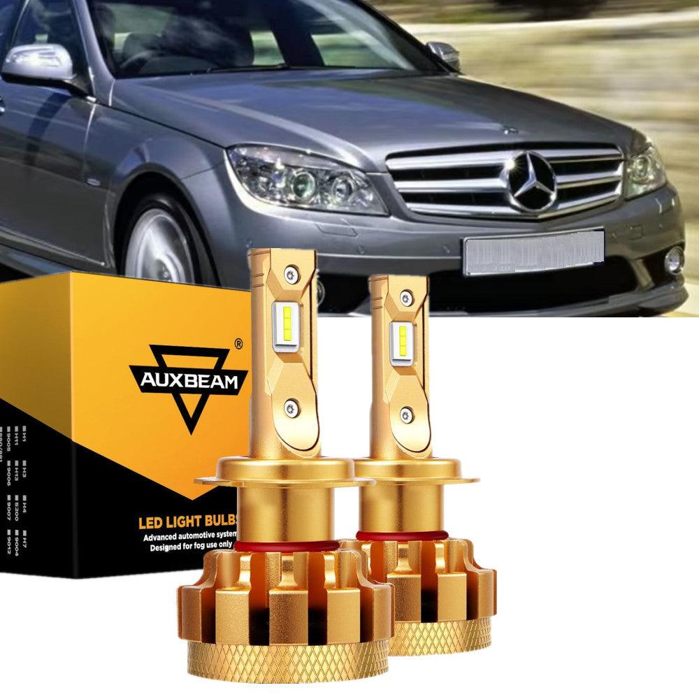 For 2006-2015 Mercedes-Benz C350 with halogen headlamps LED Light Bulbs High Low Beam Bundle - Auxbeam  – éclairage LED auto