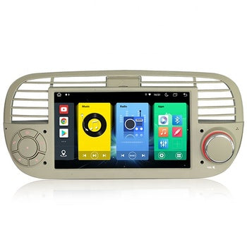Erisin ES8905FB 7 "Android 13.0 GPS multimédia 4G sans fil CarPlay Auto Radio pour Fiat 500 500C 500S lecteur Dvd de voiture Stock européen