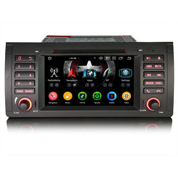 EU Erisin ES6553B tableau de bord système multimédia de voiture pour BMW X5 E53 Android 14.0 stéréo sans fil CarPlay Auto Android écran partagé