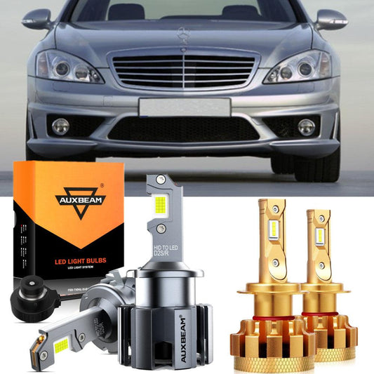 For 2006 Mercedes-Benz S65 AMG with HID headlamps LED Light Bulbs High Low Beam Bundle - Auxbeam  – éclairage LED auto