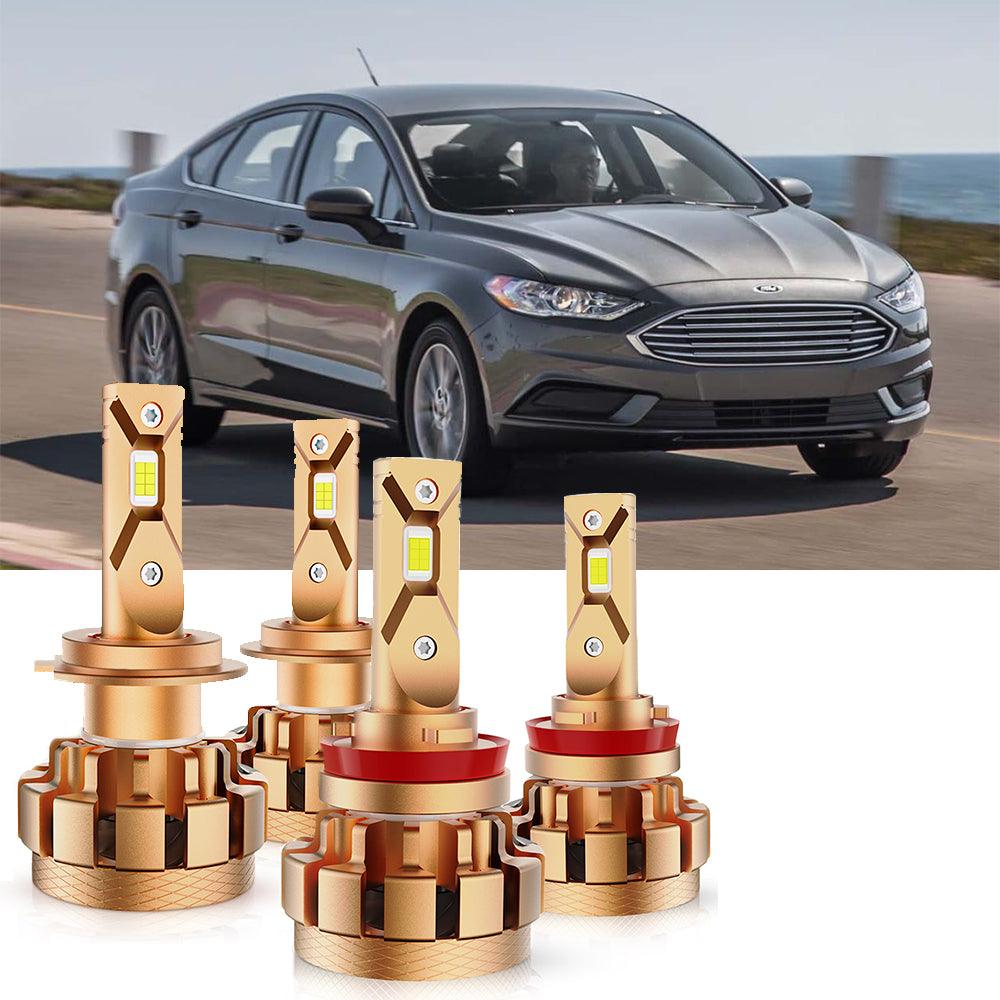 For 2006-2017 Ford Fusion F-16 Plus Series Built-in Canbus Automotive Grade 14000LM LED Light Bulbs High Low Beam Bundle - Auxbeam  – éclairage LED auto