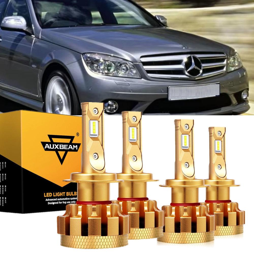 For 2006-2015 Mercedes-Benz C350 with halogen headlamps LED Light Bulbs High Low Beam Bundle - Auxbeam  – éclairage LED auto