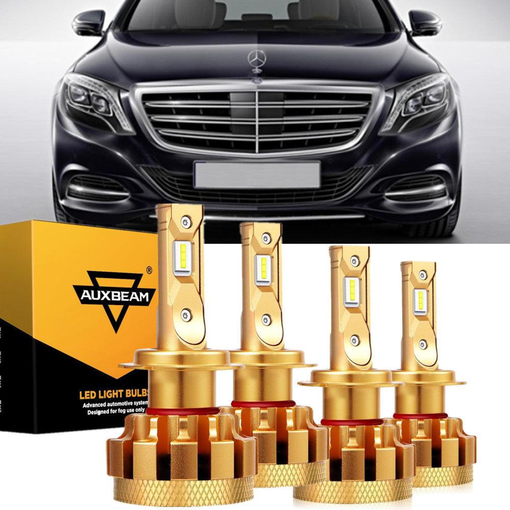 For 2001-2006 Mercedes-Benz S600 with Halogen Headlamps F-16 Plus Series Built-in Canbus LED Light Bulbs High Low Beam Bundle - Auxbeam  – éclairage LED auto