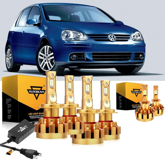 For 2000-2006 Volkswagen Golf F-16 Plus Series Automotive Grade 28000LM Hi-beam/Lo-beam/Fog Light Combo LED Light Bulbs - Auxbeam  – éclairage LED auto