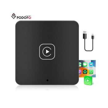 Podofo CarPlay AI Box Wireless CarPlay Car Adapter Dongle Plug & Play USB WiFi BT Voice Assistant Original Car Wired to Wireless
