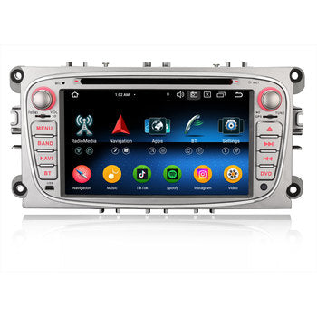 Erisin ES6568FS 7 "Android 14 GPS voiture pour lecteur DVD WiFi 4G sans fil CarPlay Auto Radio pour FORD Mondeo Focus Galaxy