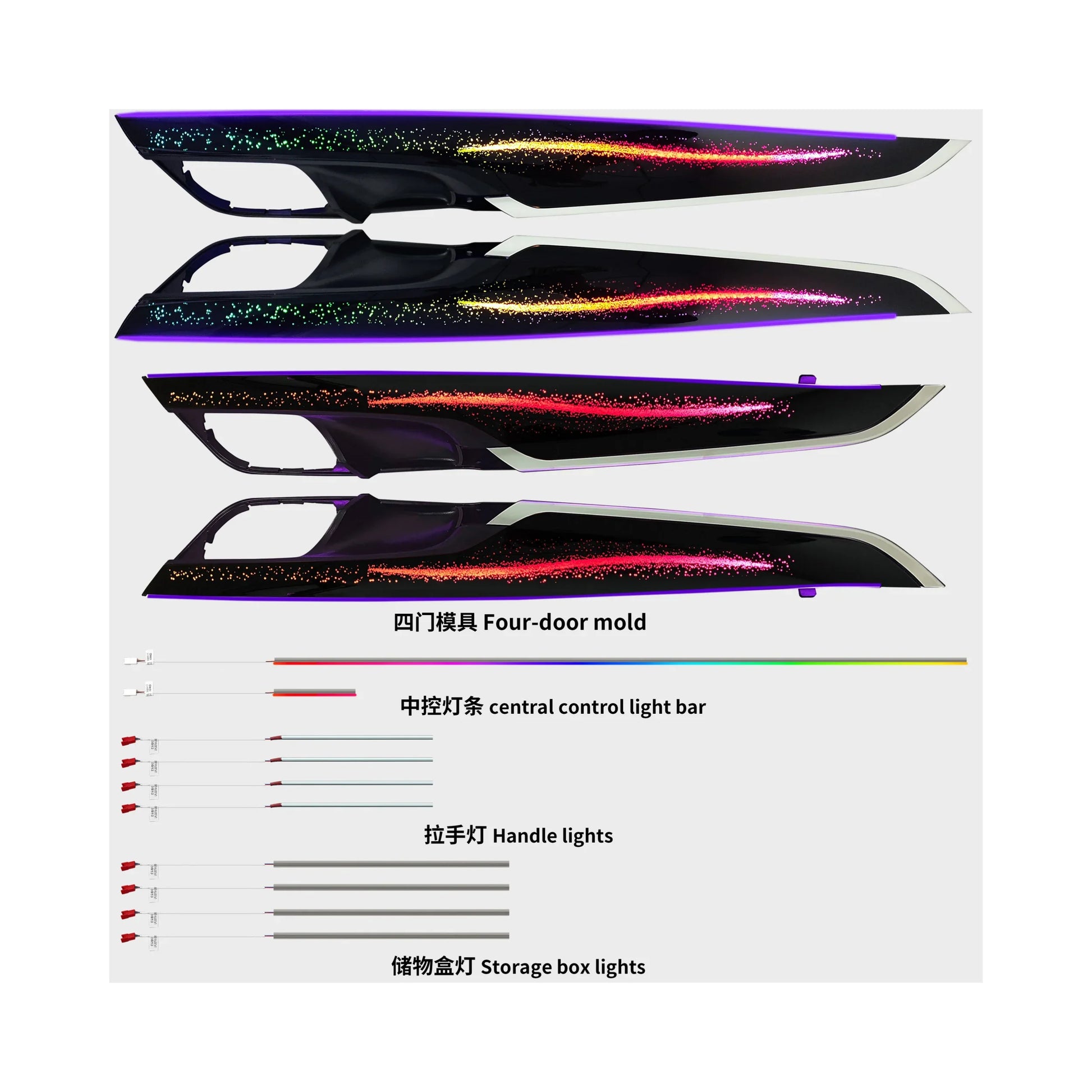 BMW X6 F16 20152019 Ambient Light Kit Galaxy Piano Black