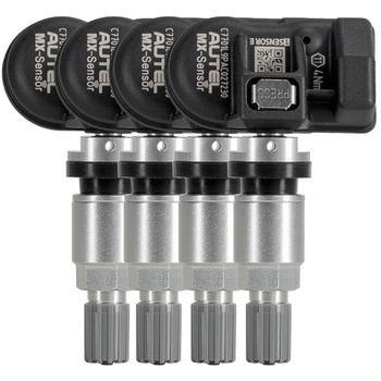4 pièces Autel MX-Sensor 315MHz + 433MHz 2 en 1 capteur TPMS programmable universel métal caoutchouc