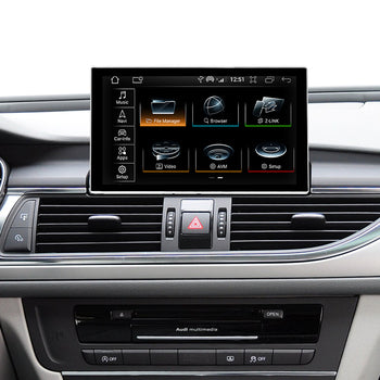 Écran d'autoradio Android de 9 pouces pour Audi A6 C7 A7 2012-2018 GPS Navi Stereo IPS Touch Carplay Audio Player