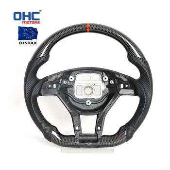 Volant en fibre de carbone véritable pour Volante Volan Mercedes Benz W204 Amg Lenkrad 2010-2013 W207 E350 E550 Cla en stock européen