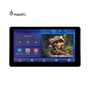 Podofo 9/10 pouces IPS écran Portable voiture appui-tête tablette Radio lecteur vidéo voiture moniteur sans fil CarPlay Android Auto BT FM