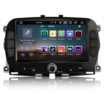Erisin ES8551F 7 "Android 13.0-Amplificateur d'aide à l'inversion de voiture GPS stéréo pour Fiat 500/500C/500S/500E 2016-2019