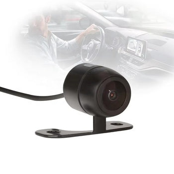 Erisin ES680 2-en-1 AHD 720P-25FPS/CVBS 150 ° Mini caméra de stationnement avant/arrière pour voiture avec objectif Fisheye