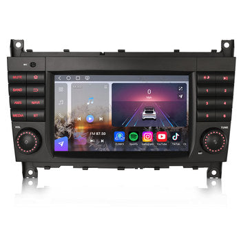 Autoradio Android 14 Erisin ES9069C 7 "DSP pour Mercedes Benz Classe C CLC W203 DVD CarPlay Auto GPS 4G DAB Radio Offre Spéciale UE