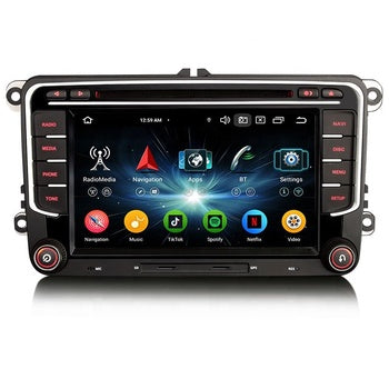Stock EU Erisin ES6735VN Android 14 GPS lecteur DVD de voiture pour VW Passat Seat Skoda Wireless CarPlay DSP 4G LTE BT5.0 autoradio